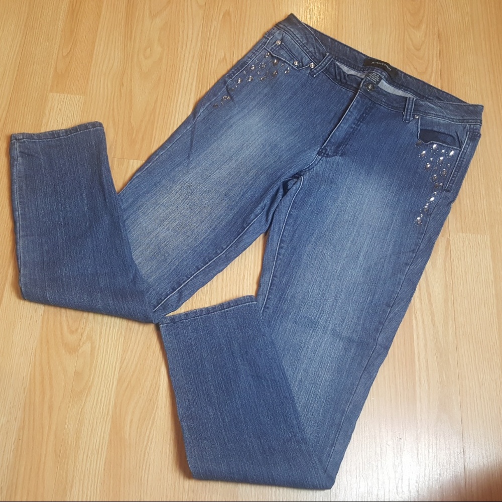 5 for 25 Ashley Stewart embellished sequin jeans